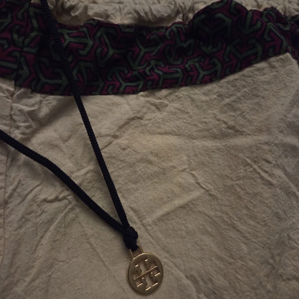 Tory Burch Large Dust Bag Drawstring Storage Bag Logo Charm Cotton